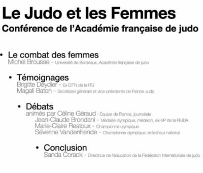 « Le Judo et les femmes » : une conférence à ne pas rater !