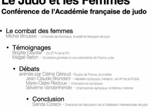 « Le Judo et les femmes » : une conférence à ne pas rater !